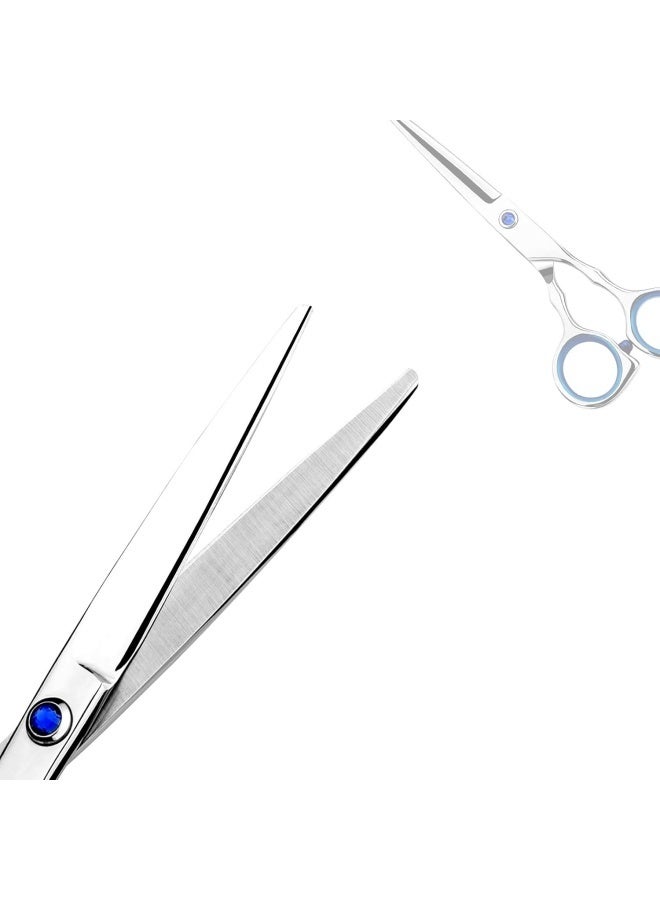 Regular Hair Cutting Shears Professional Barber Scissors Home Blue Detachable Finger Ring for Men Women Kid - Image 2